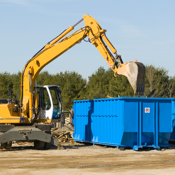 are there any restrictions on where a residential dumpster can be placed in Amana IA